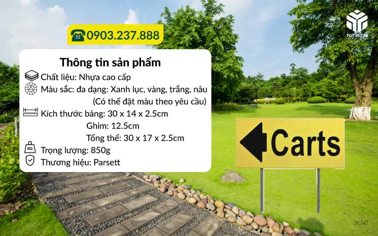 Biển chỉ dẫn đường sân golf (Course sign – Single sided)